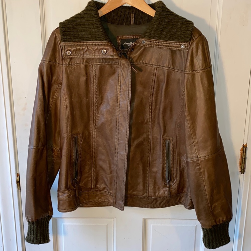 Eddie Bauer Genuine Lamb Leather Jacket 🤎make offer🤎
